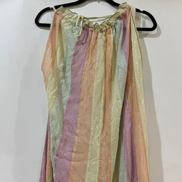 NEW Anthropologie x Sundress Sophie Jumpsuit in Marbella Mix Pastel M / L NWT - Picture 13 of 14